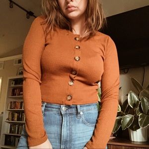 Cropped Cardigan Pullover